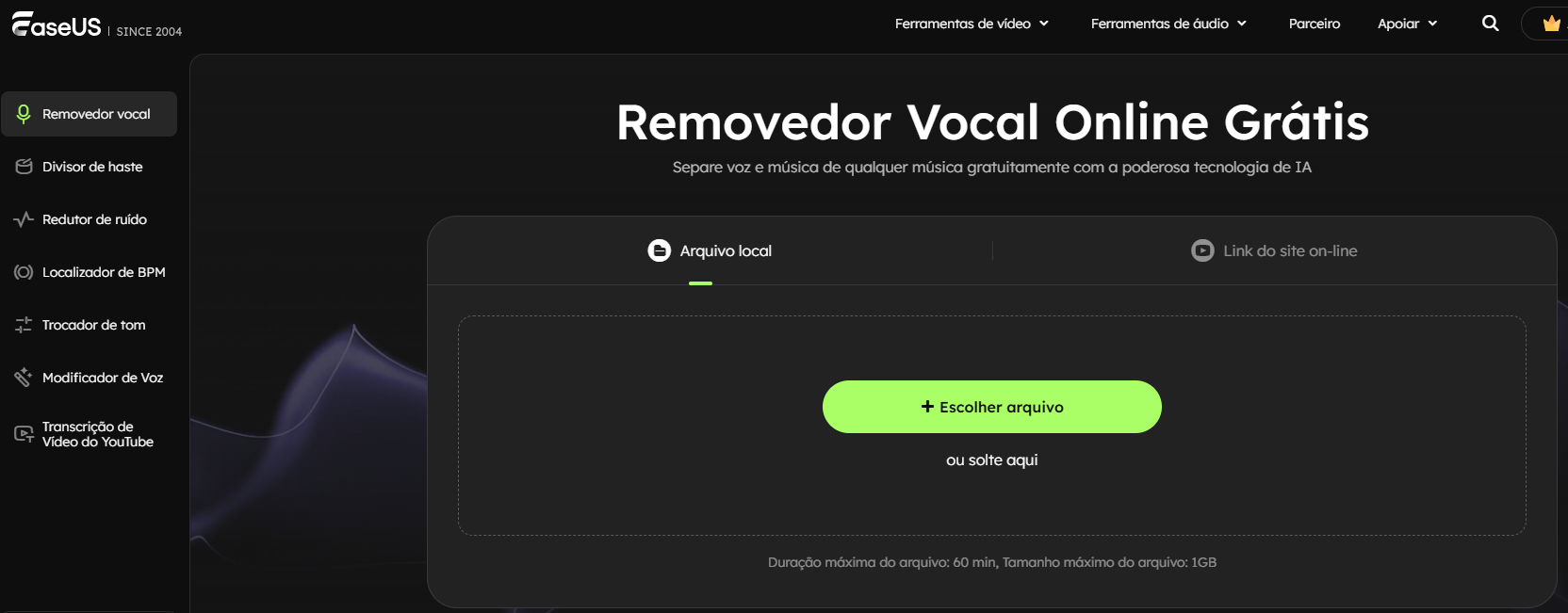 vá para removedor vocal