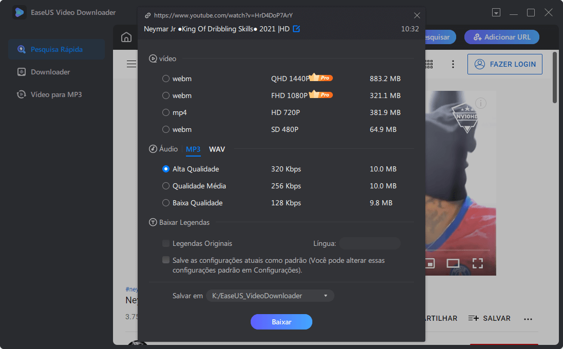 Baixe um URL para MP3 - Etapa 3