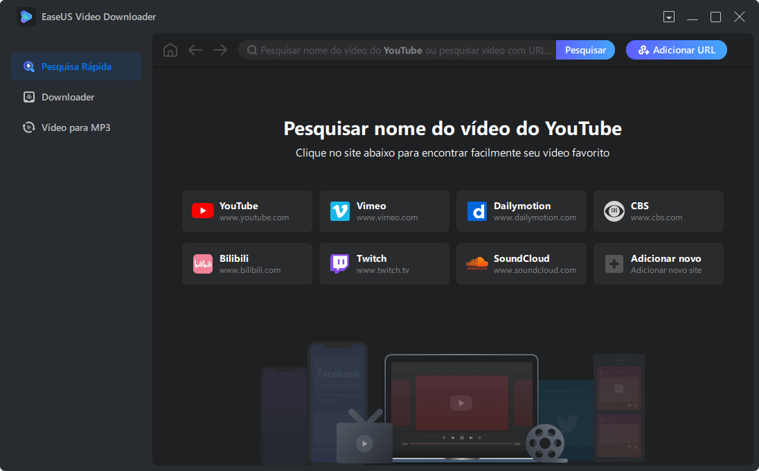 Baixar vídeos para laptop - Etapa 1