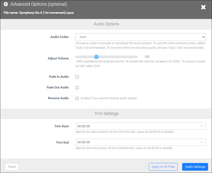 Online OPUS zu MP3 Konverter
