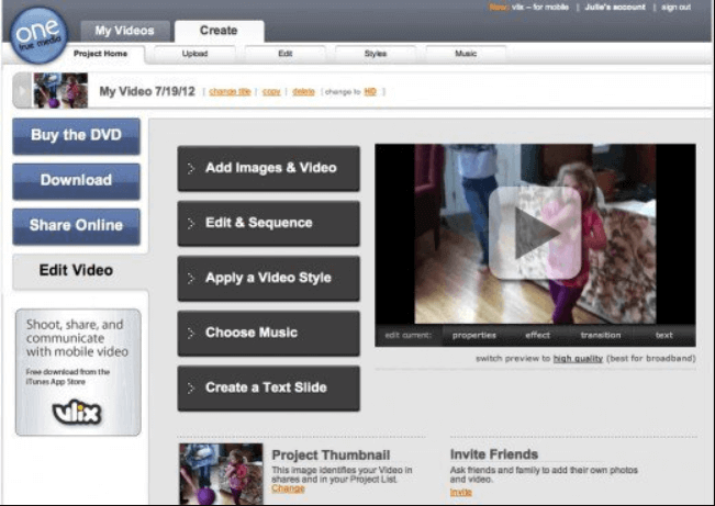 Audio hinzufügen - One True Media