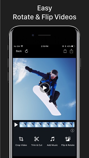 Videos auf iPhone spiegeln - Video Crop