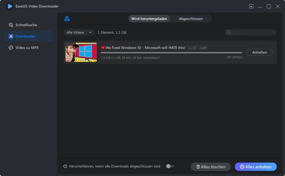 Dailymotion-Videos herunterladen - Schritt 3