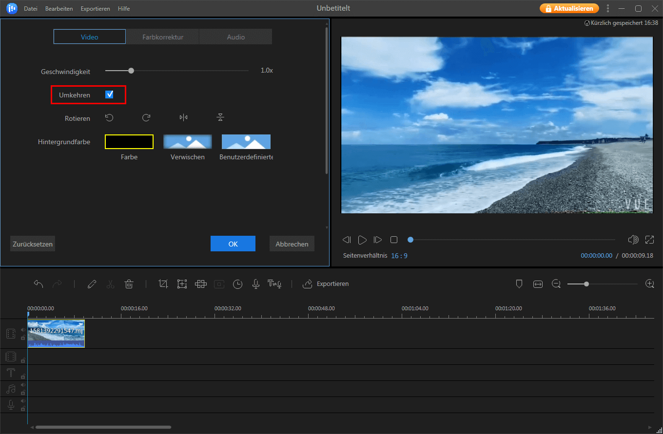 Video rückwärts abspielen - Schritt 4.