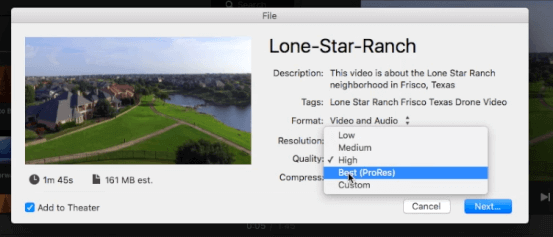 Convertir MP4 en MOV avec iMovie