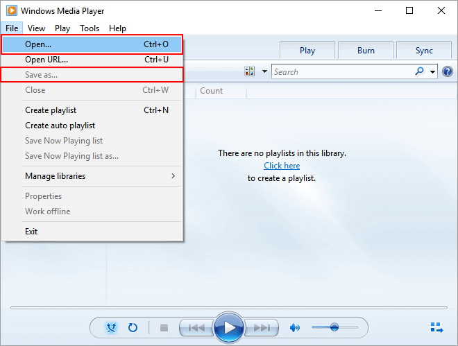 convert MP3 to MP4 with Windows Media Player - 2