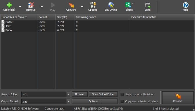 Switch Audio File Converter Software meilleur convertisseur audio gratuit