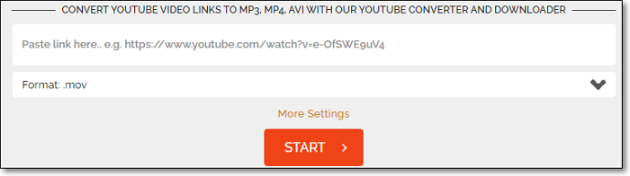 YouTube to MOV converter online