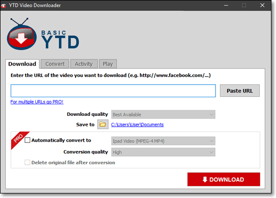 YouTube to WMV converter
