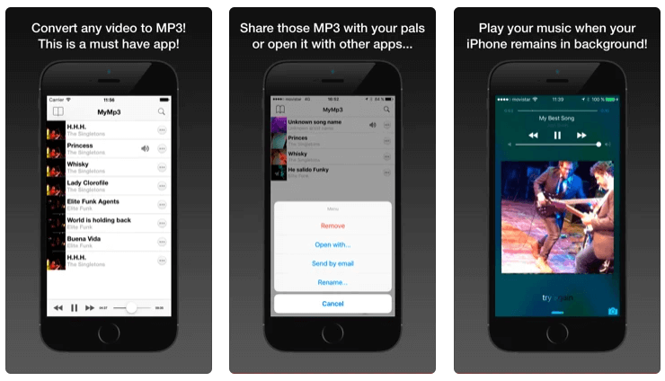 MyMP3를 통해 iPhone 비디오를 MP3로 변환