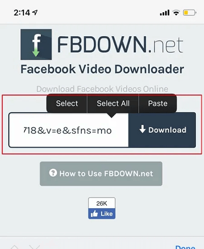 Facebook 비디오를 iPhone에 다운로드하기