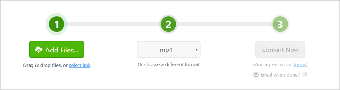 ZamzarでFLVをMP4に変換する