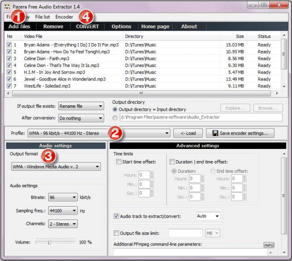 Pazera Free Audio Extractor