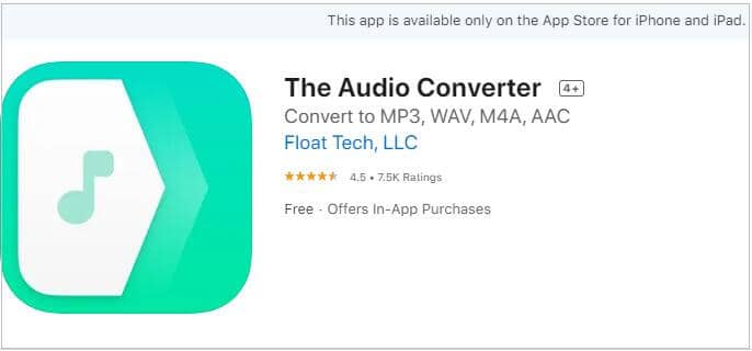 iOSアプリでM4AをMP3に変換する - The Audio Converter