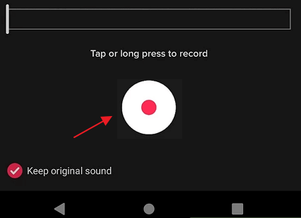 TikTok内で動画にオリジナル音源をアップする手順３