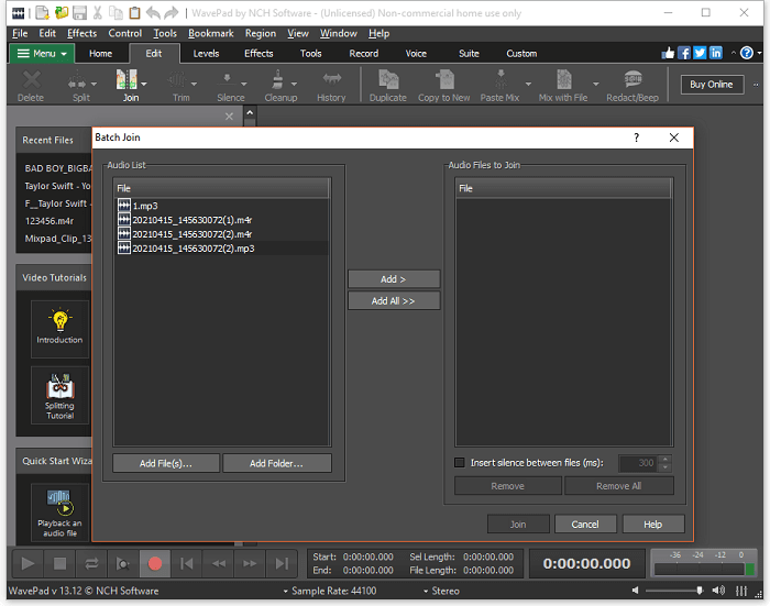 Editeur audio - WavePad