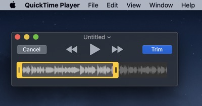 Modifier audio avec QuickTime Player