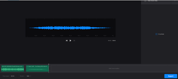Combine audio files online
