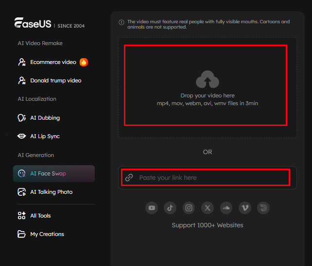 easeus face swap tool