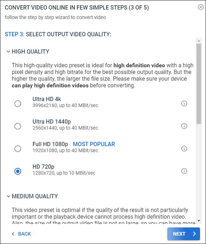 Convert 1080p to 720p online
