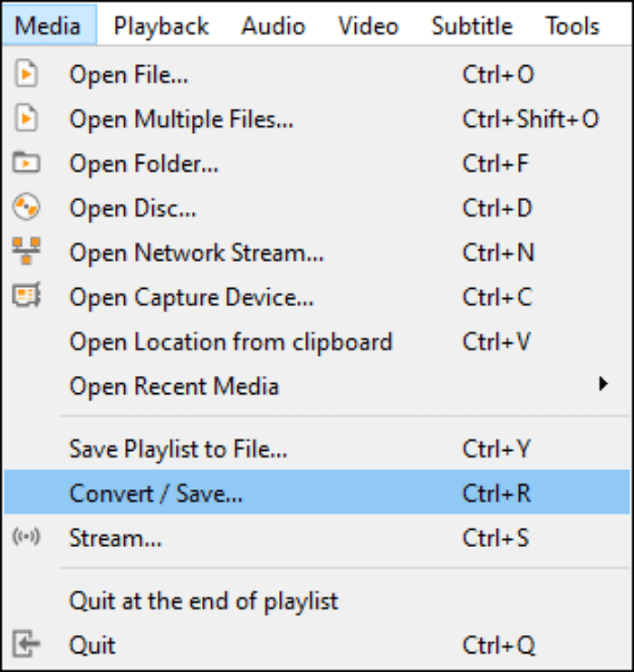 Select Convert/Stream
