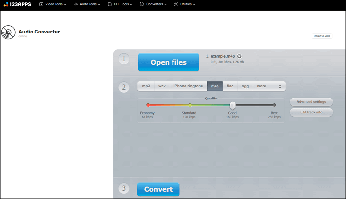 Audio Converter Convert M4P to M4A Online
