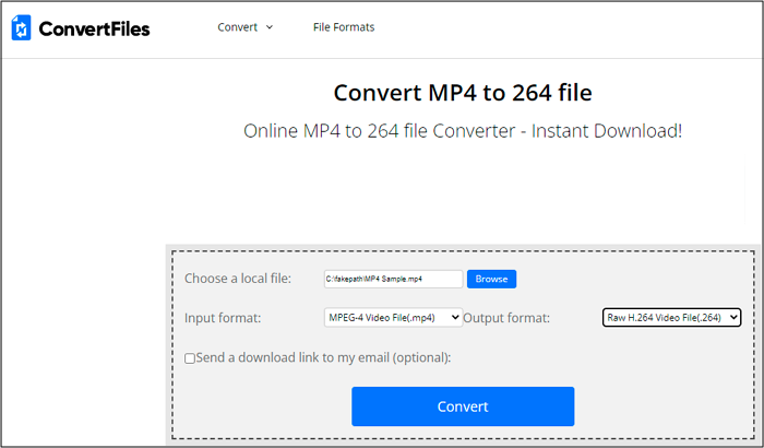 Convert MP4 to H264 online