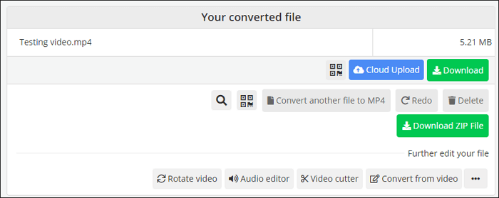 Download converted file