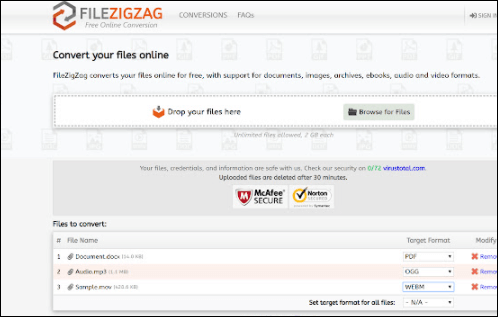 filezigzag video converter no watermark