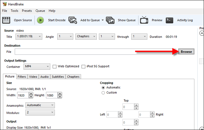 convertir m4v en mp4 avec handbrake