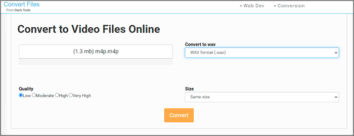 Convert Files M4P to WAV Converter Online
