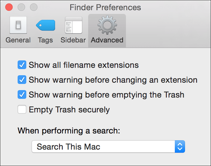cambiare estensione file su Mac