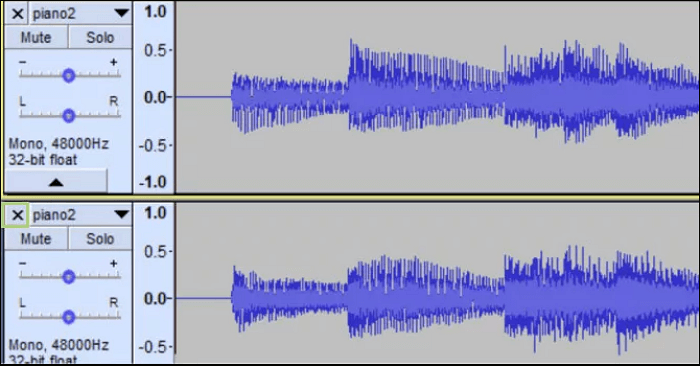 delete the second track