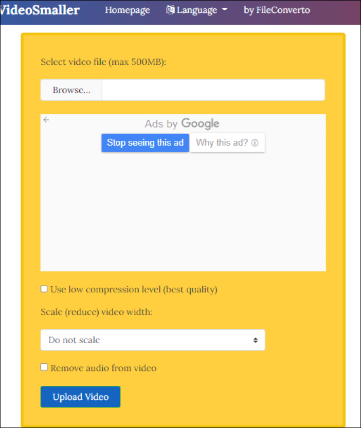 make video file smaller