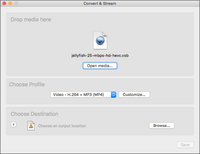 VLC Media Player Convert H264 to MP4 Mac