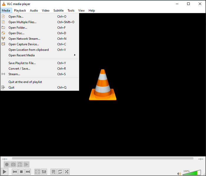 Open Network stream in VLC