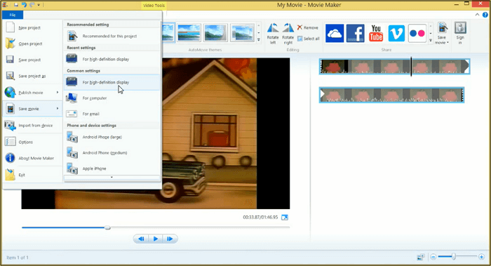 Convert Windows Movie Maker to MP4