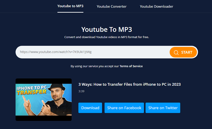 Conversor de YouTube para MP3 - ToMP3