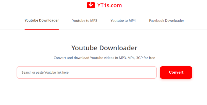 Conversor YT1S de YouTube para MP3