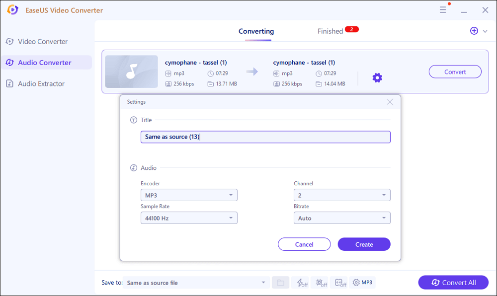 Adjust settings