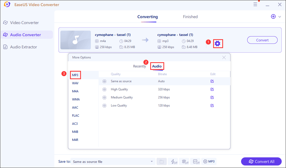 Output settings