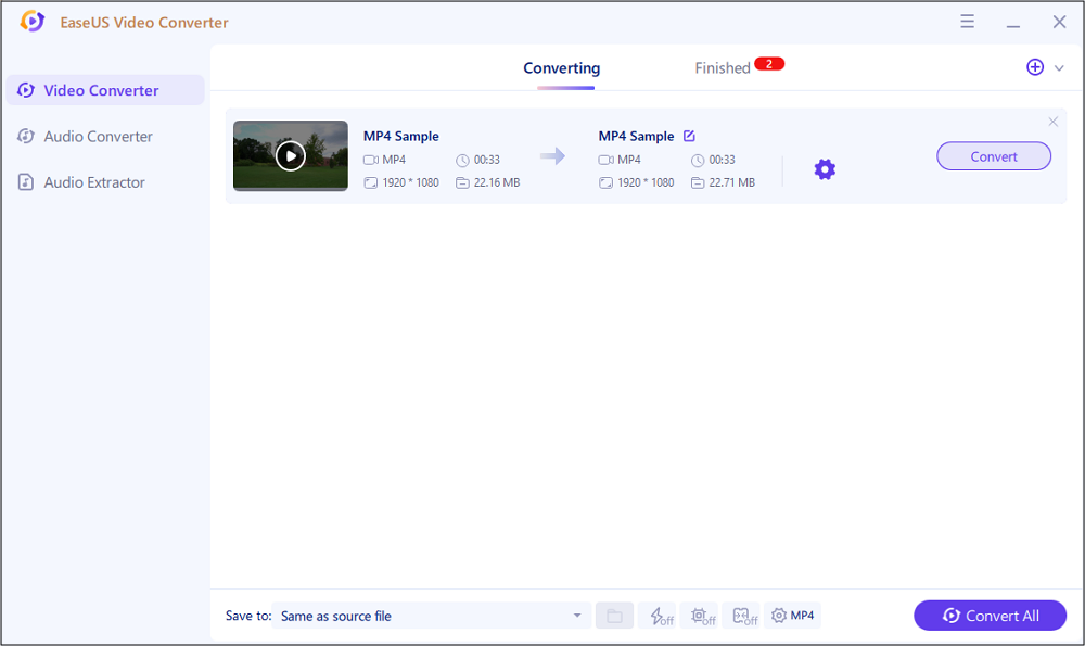 Convert MP4 to H264