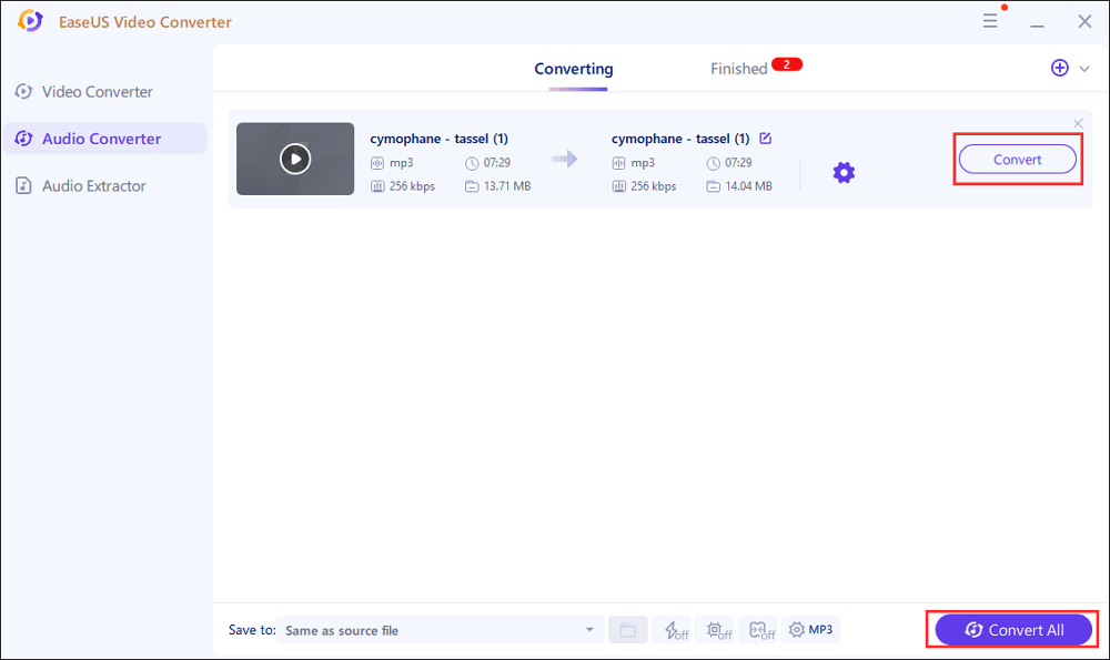 Start conversion