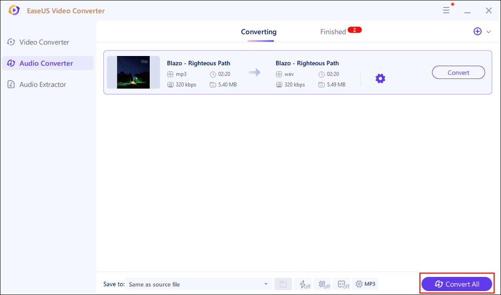 Start conversion