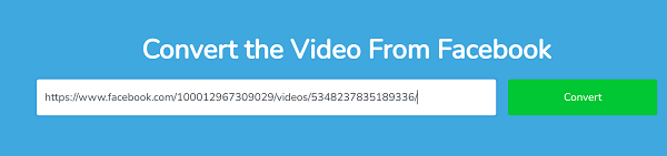 Cole o link do conversor do Facebook para MP3