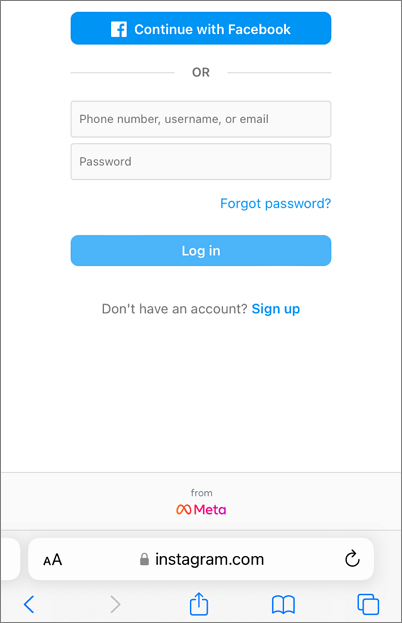 iPhoneでウェブアプリにアクセス