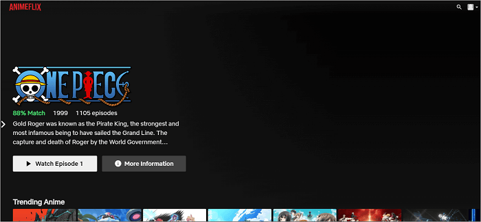 página inicial do animeflix