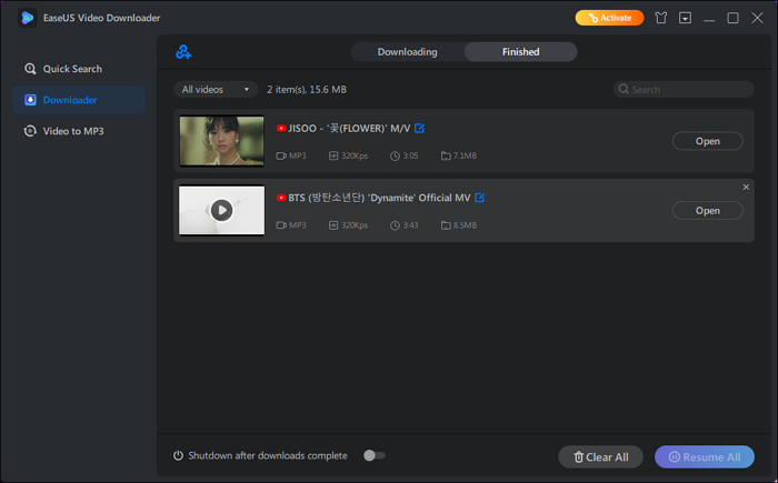 開啟您下載的mp3
