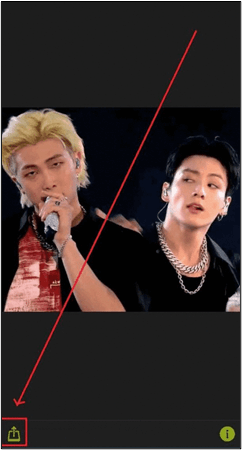 Schaltfläche für Option als GIF auf dem iPhone verpackt