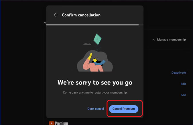 escolha cancle premium